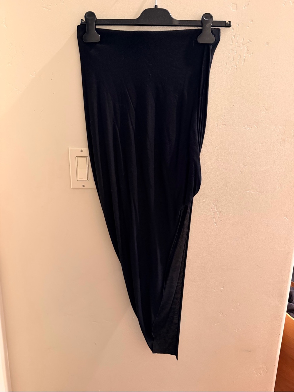 Helmut Lang Black Asymmetrical Skirt